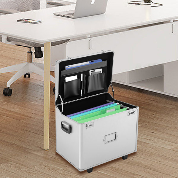 FRONG Lockable File Box with Wheels Wayfair